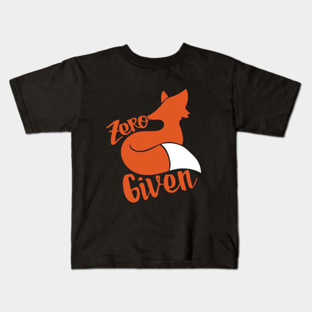 Zero FOX given Kids T-Shirt by bubbsnugg